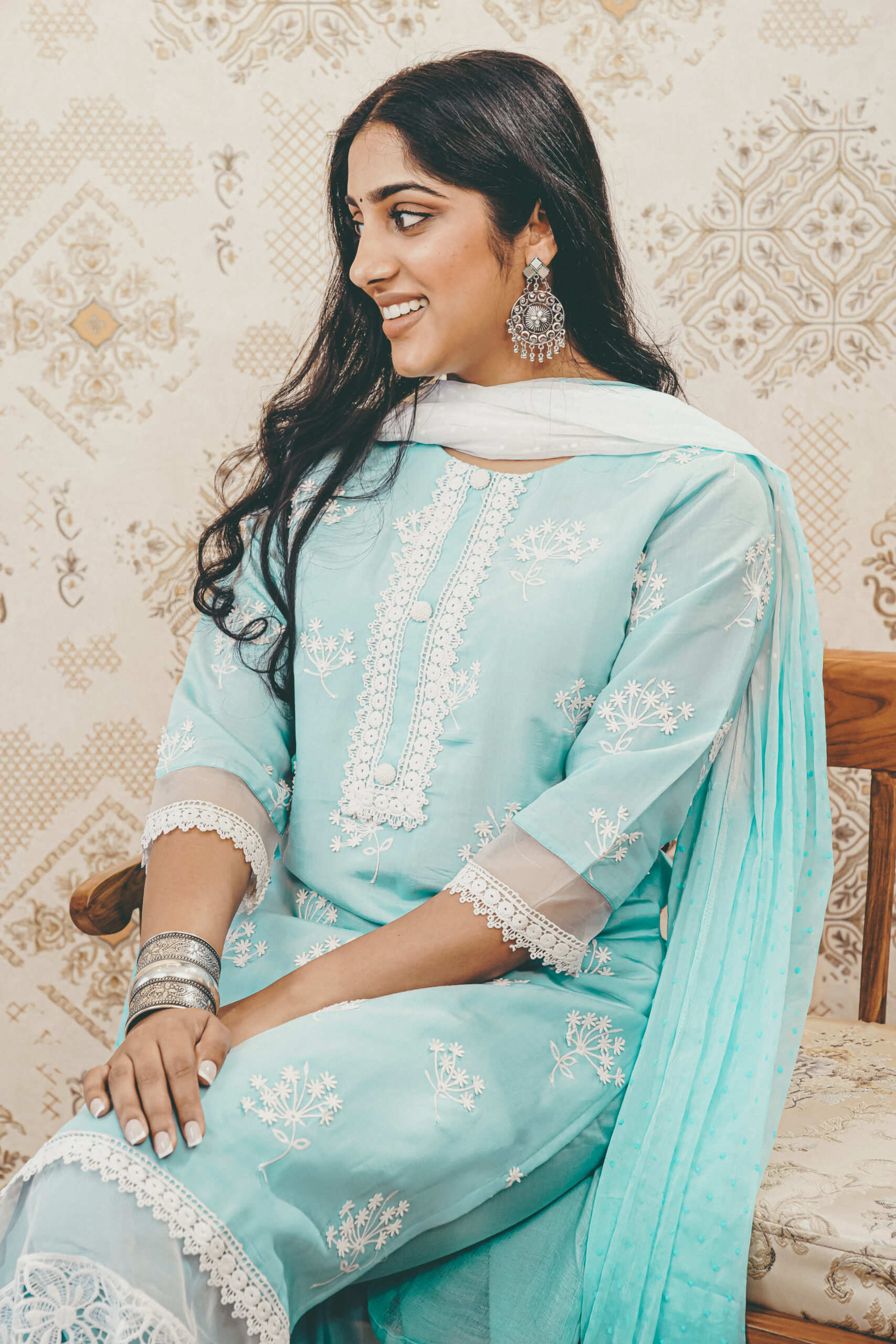 Laced in Blue Suit