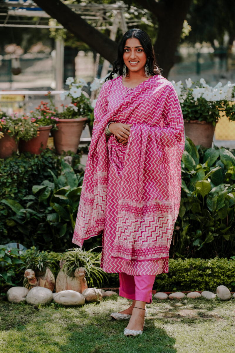 Blushing Zig-Zag Suit
