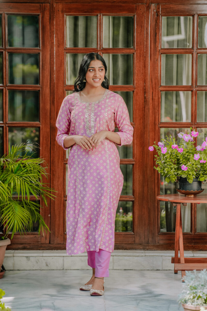 Blushing Rose Gota Patti Suit