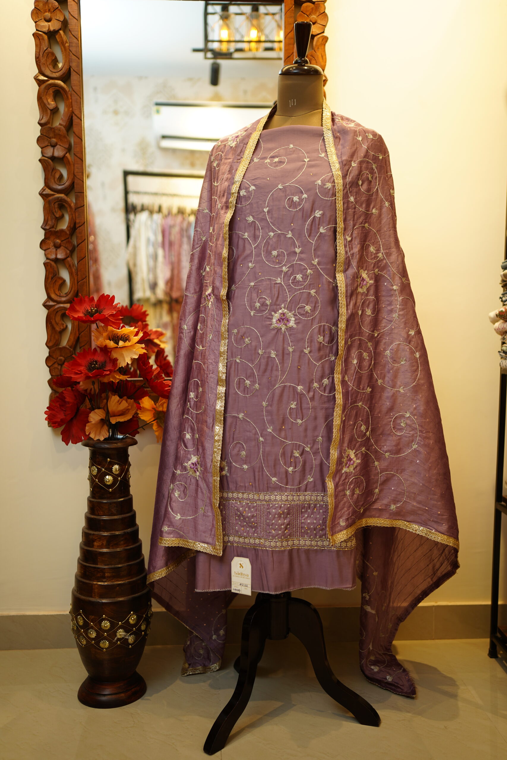 Crepe Unstitched Suit - Mauve