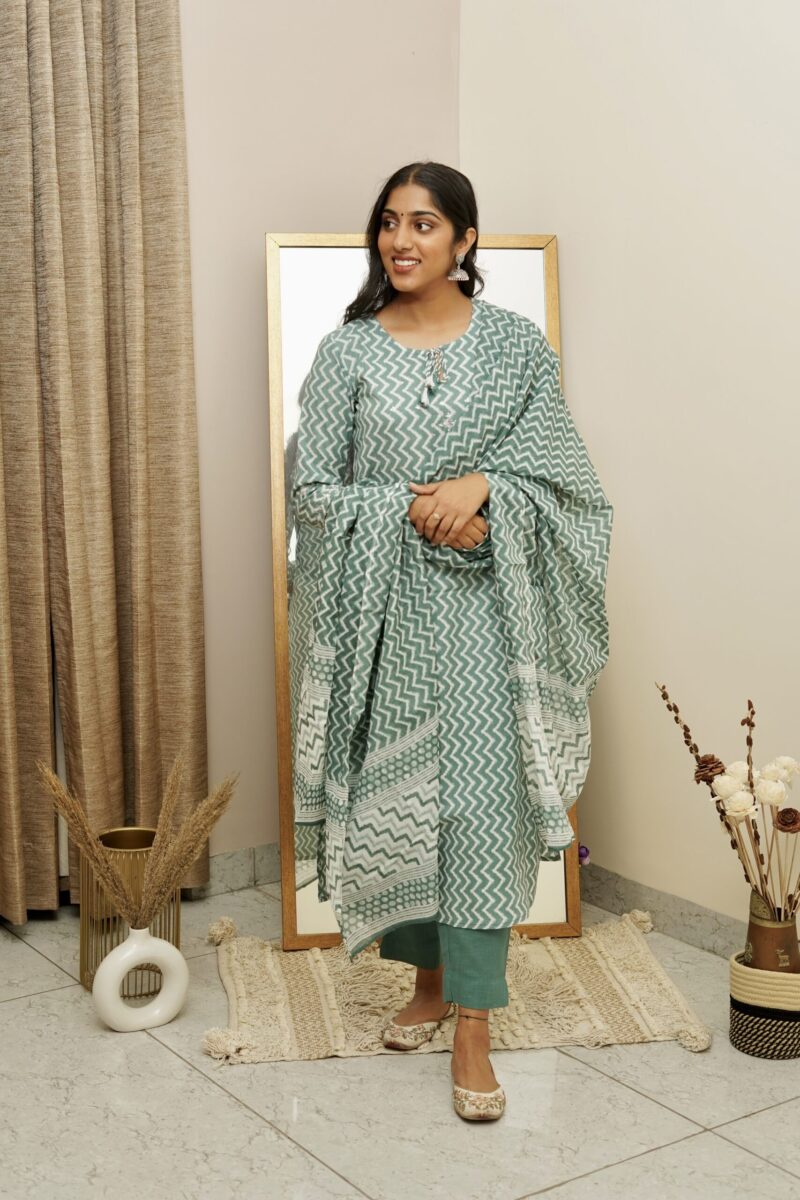 Emerald Zig- Zag Suit