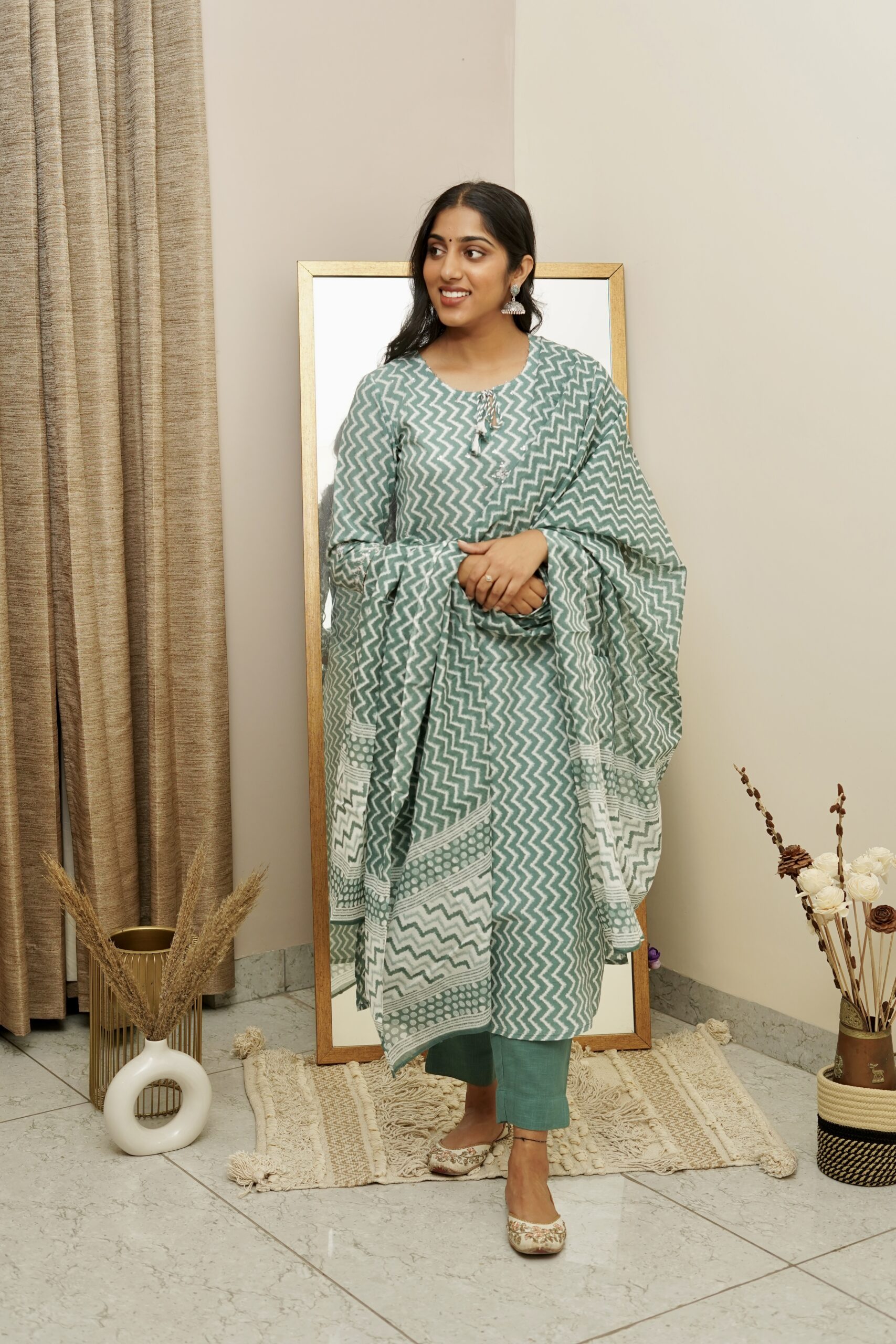 Emerald Zig- Zag Suit