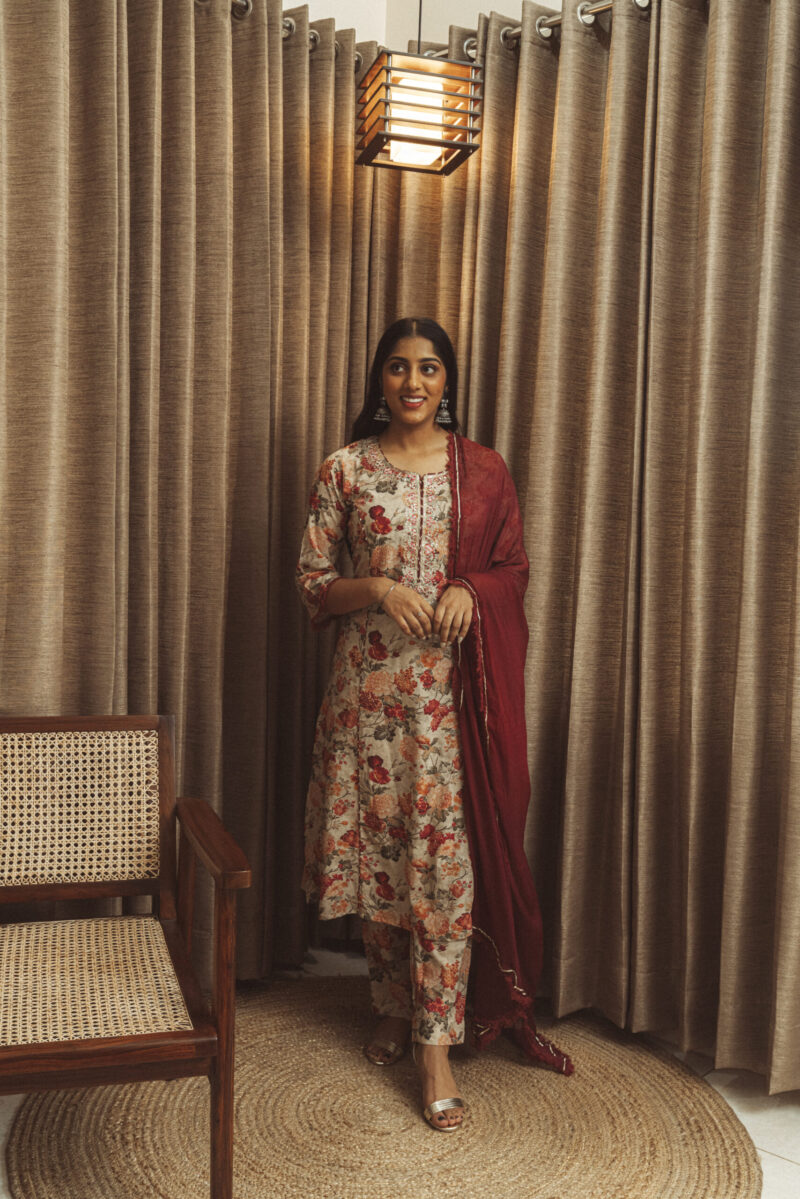 Blooming Maroon Suit