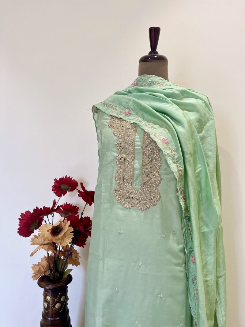 Unstitched Suit with Cotton Dupatta