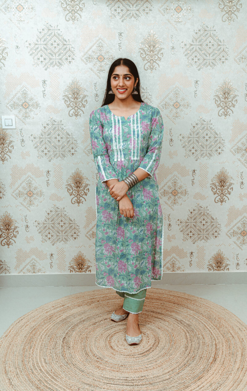 Pink & Green Lacey Affair Suit